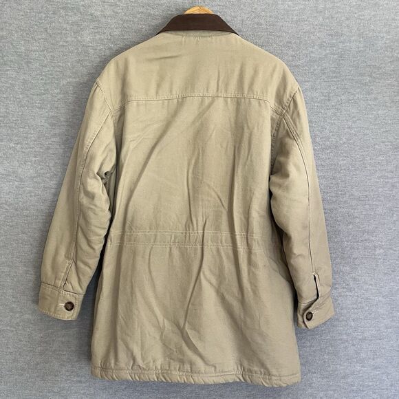 Kings Bay Leather Collared Chore Jacket Womens M Hunting Safari Barn Utility Vtg - Picture 10 of 16